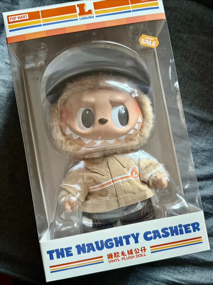 NEW POP MART LABUBU THE MONSTERS-The Naughty Cashier Vinyl Plush