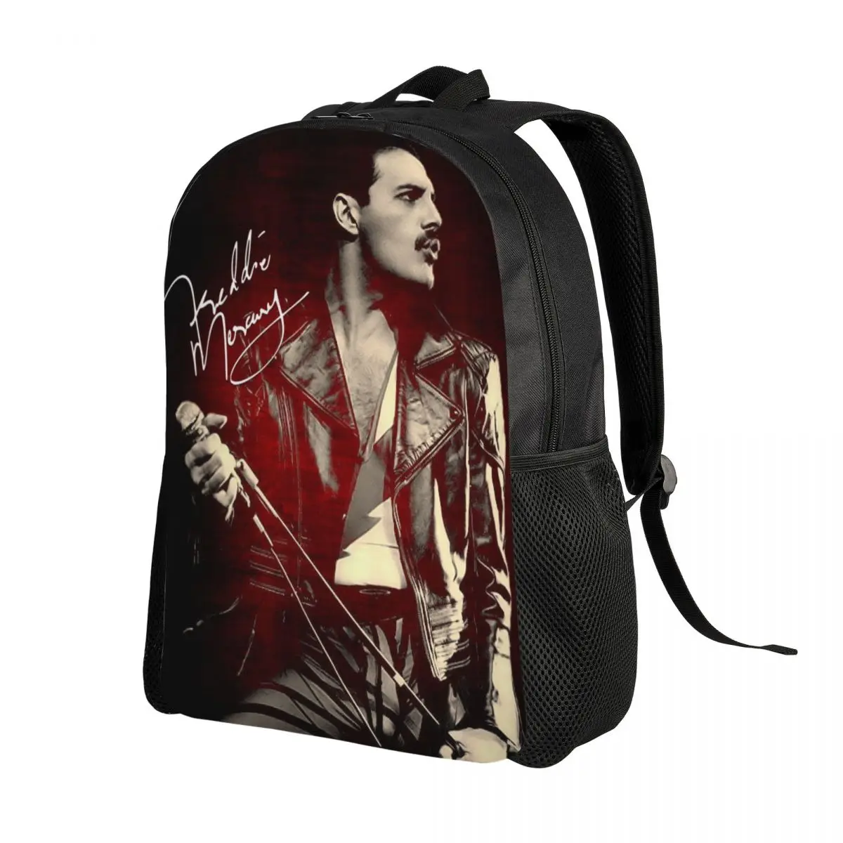 Custom Freddie Mercury Backpack Men Women Casual Bookbag for School College Bags