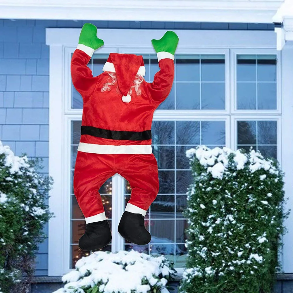 

Christmas Santa Claus Hanging Ornament Climbing Santa Indoor Outdoor Roof Gutter Decor Holiday Party Decoration Xmas Gift