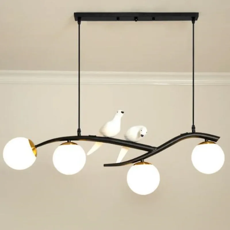 Scandinavian Style tree branch chandelier Creative design Modern bird lamp Restaurant Kitchen Dining Table suspension chandelier