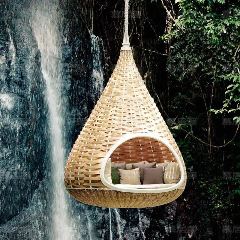 Swing Chair Outdoor Garden Awning Hammock Bubble Rotary Hanger Suspended Living Room Chairs Patio Furniture Rocking Terrace Home