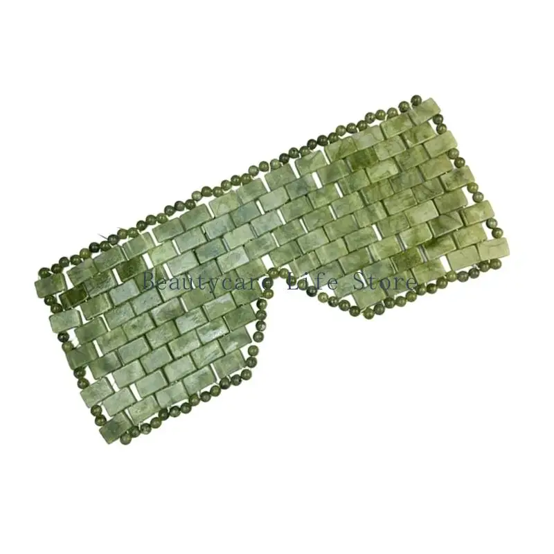 652C Refrigerating Jadeite Stone Organ Of Sight Mask Cold And Hot Counseling Rubber For Migraine Relief Organ Of Sight Fatigue
