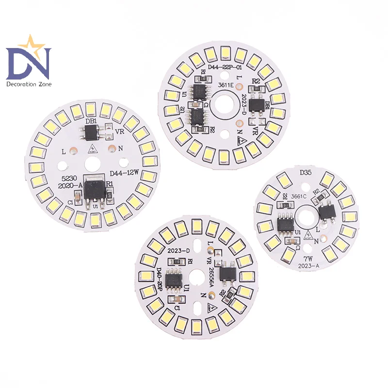 Placa SMD Placa Circular Módulo Fonte de Luz, Downlight Chip Spotlight, Lâmpada LED Patch, 220V AC