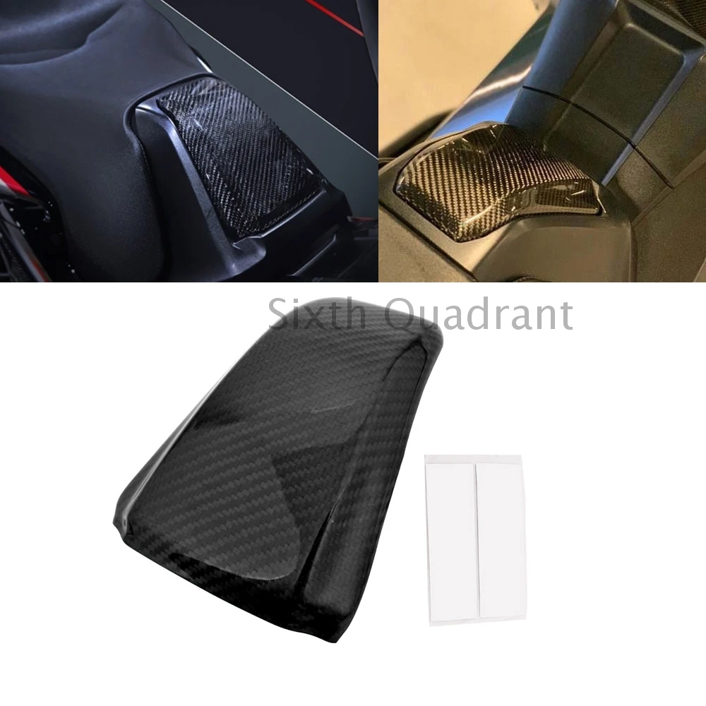 Black Carbon Fiber Motorcycle Accessory Front Fuel Tank Lid Cover Fits For Honda X-ADV 750 XADV750 DA DCT 2017 2018 2019 2020