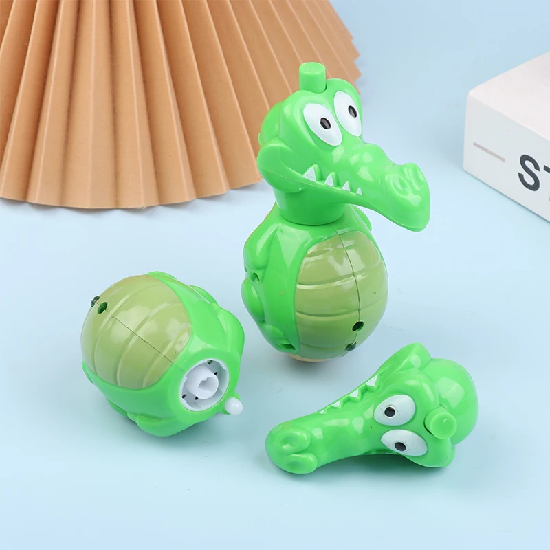 

Cute Crocodile Tops Toy Colorful Flash LED Light Laser Music Gyro Toys Classic Funny Toys For Children Birthday Gifts