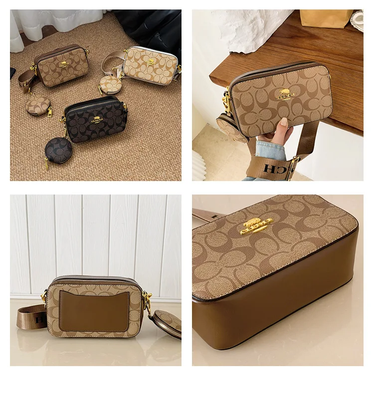 Advanced Women's 2026 New Retro Printed Wide Shoulder Strap Small Square Bag Fashion Single Shoulder Diagonal Cross Bag Trendy