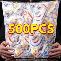 500/100PCS Disposable Food Cover Color Elastic Wrap Bowl Covers Kitchen Refrigerator Food Storage Packaging Bags Keep Fresh Lids