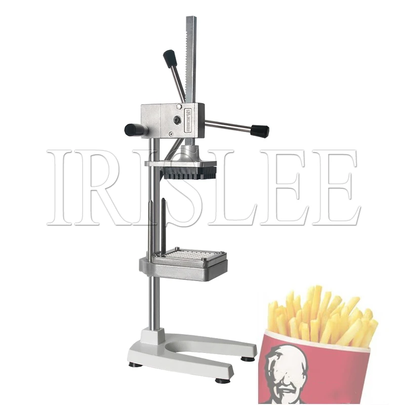 

Manual French Fries Machine Potato Cutter Vegetable Dicer Chips Slicer Fried Potato Cutting Maker Stainless Steel W/ 3 Blades