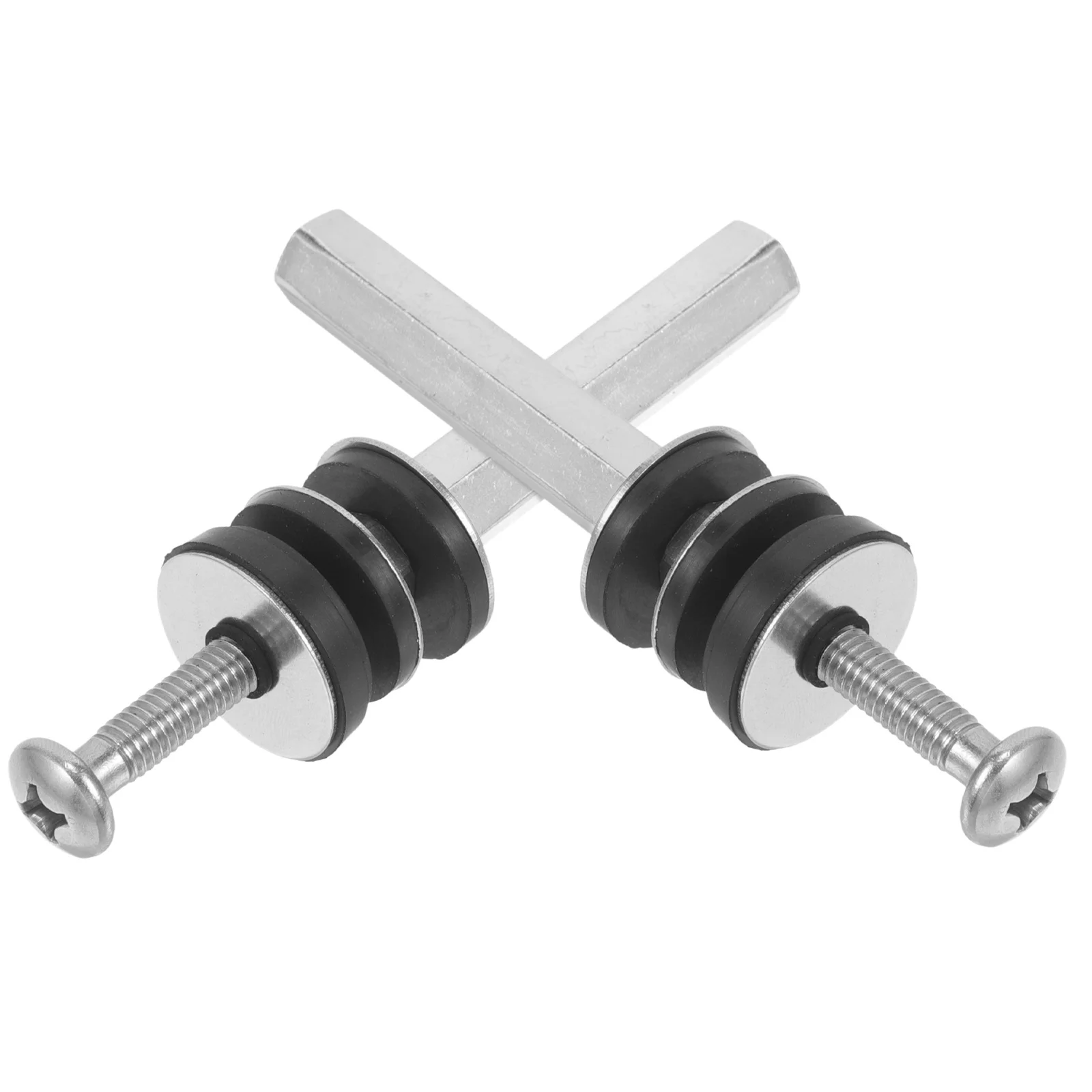 

1 Pair Toilet Seat Bolts Replacement Kit Stainless Steel Toilet Tank Bolts Screws Washers Ring Seal Anti Leak Bathroom Fixing