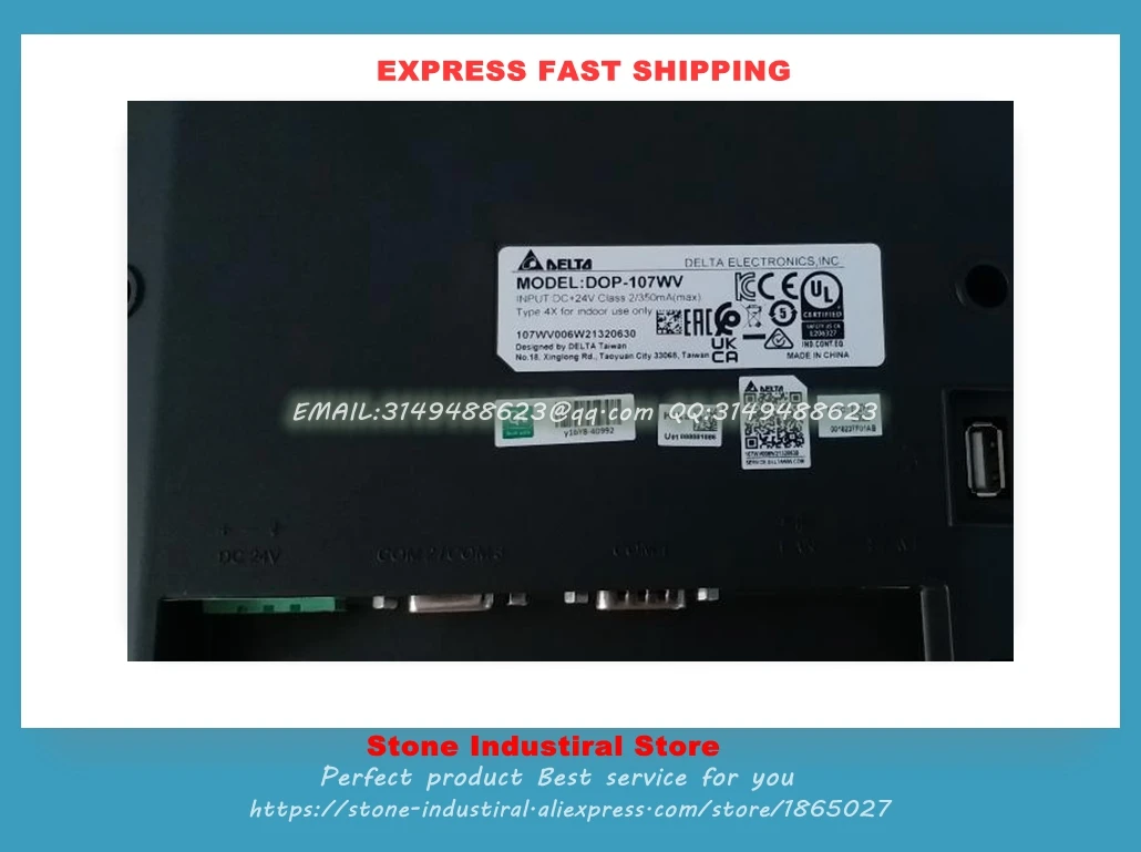 Painel HMI de tela de toque Delta DOP-107WV 7 polegadas novo