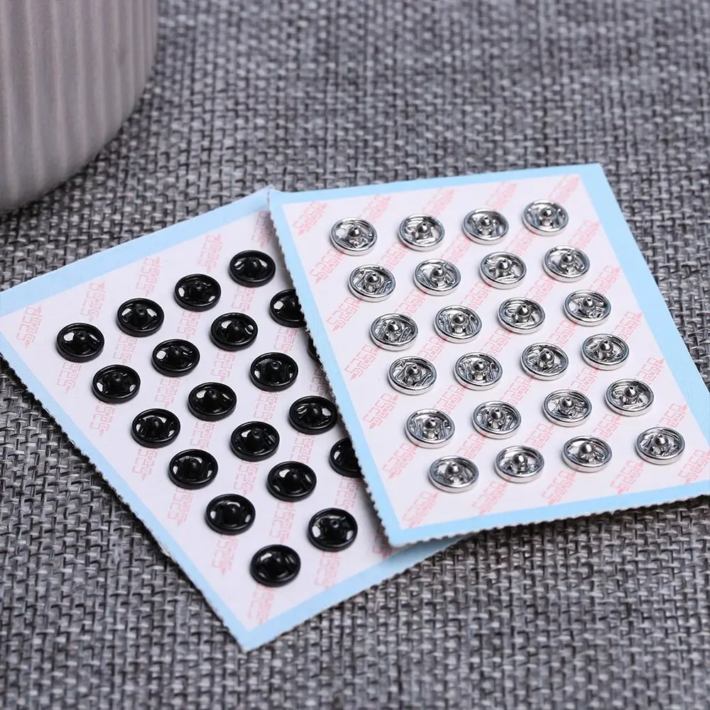 24PCS Mini Button Buckle DIY Doll Clothes 5mm Metal Buckle Invisible Snap for 1/6 Doll Clothing Sewing Dolls Accessories