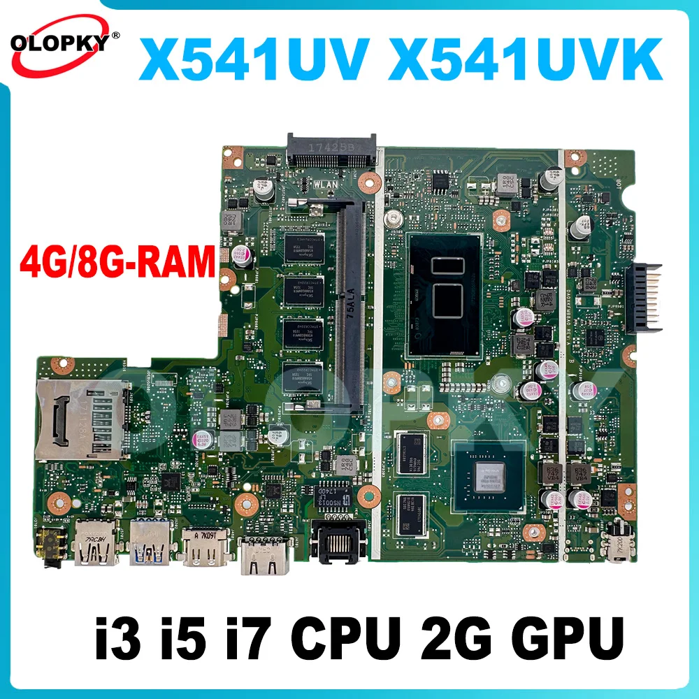 

X541UV motherboard for ASUS X541UVK X541UJ X541UVK X541U F541U R541U laptop motherboard i3 i5 i7 CPU 2G GPU 4G/8G-RAM DDR4