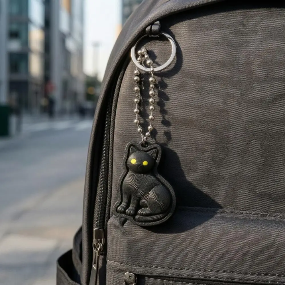 3D Printed Clicker Fidget Keychain Pressable Clicker Portable Clicker Fidget Quiet Tactile Clicking Cat Spider Shape