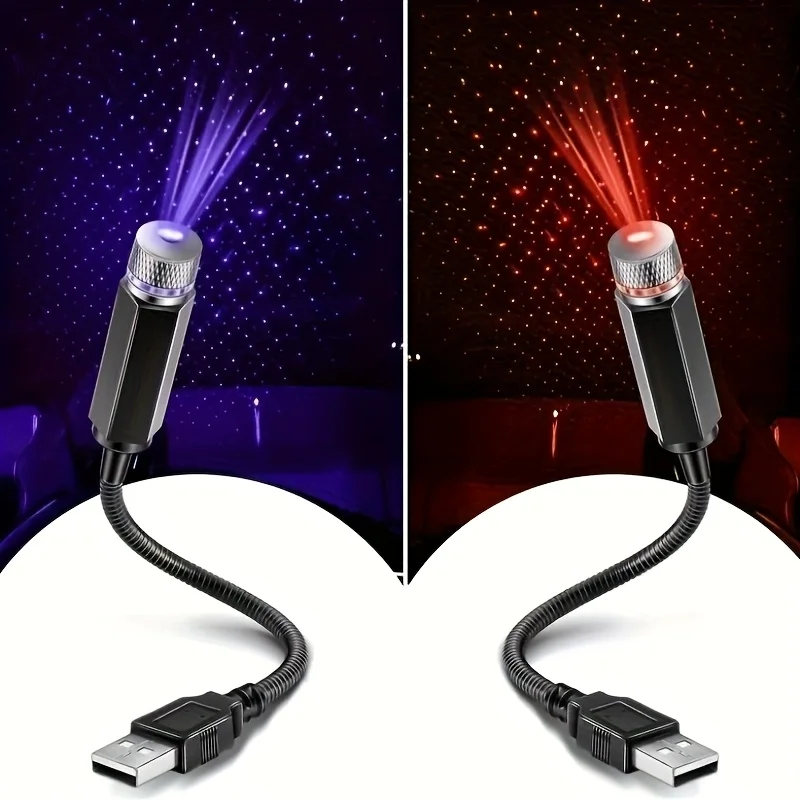 

5V USB LED Starry Sky Night Light Plug and Play Romantic Galaxy Star Projector Atmosphere Lamp For Car Roof Room Ceiling Decor