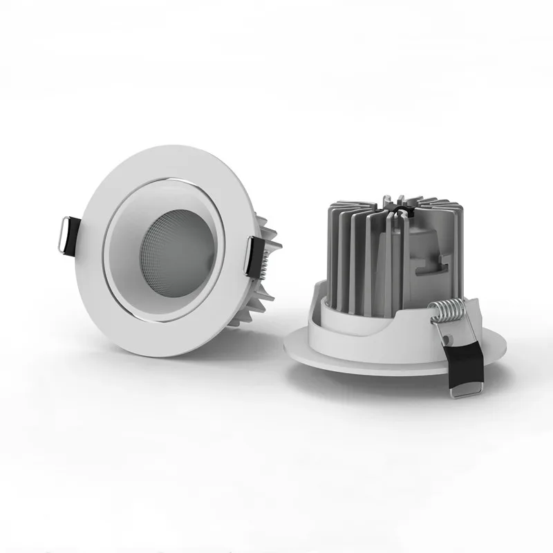 projectores led embutidos anti reflexo regulaveis luz de teto sem luz principal cob downlight iluminacao comercial 7w 9w 12w 15w 18w 01