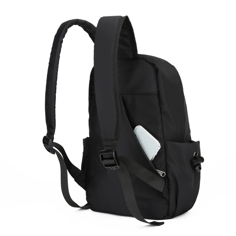 Mini Mochila pequeña de lona para hombre, bolso escolar de hombro negro, impermeable, de diseñador, para viaje y Deportes, a la moda, 2023