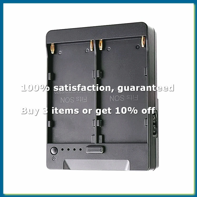 Dual NP-F550/750/970 NP-F Series Battery to V-Mount Lock Power Supply Converter Plate for Kit Monitors LED Light-DT30