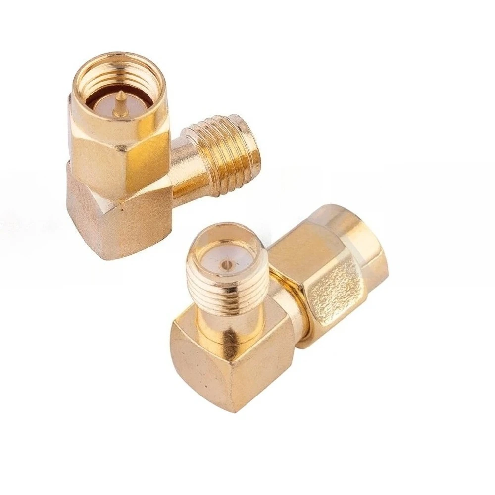 18 قطعة SMA/RP-SMA RF موصل محوري ، ذكر-أنثى محول زاوية مستقيمة/يمين لهوائي/جهاز التوجيه/نقل إشارة الطائرة بدون طيار