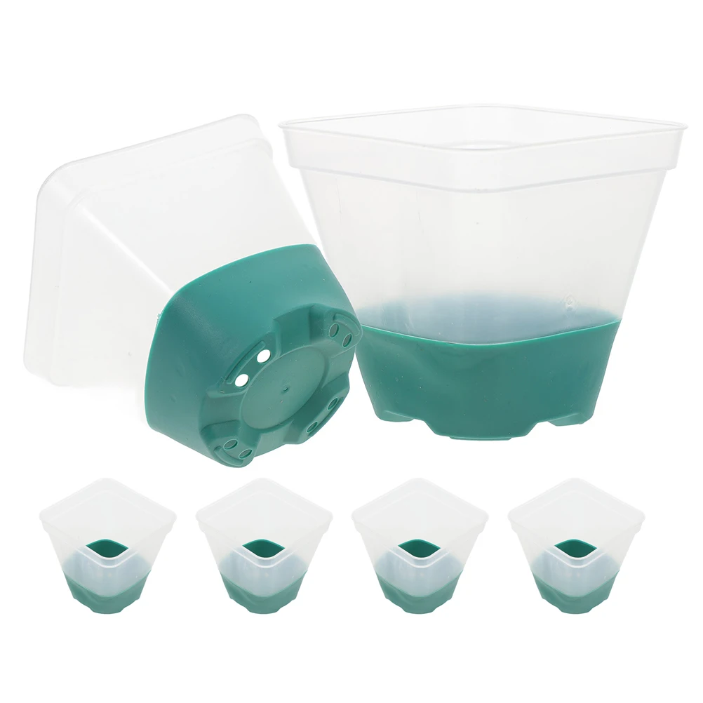 

6 Pcs Silicone Flower Pots Durable Easy Cleaning Planter for Succulent Plants Nursery Breathing Pot Plant Nursing