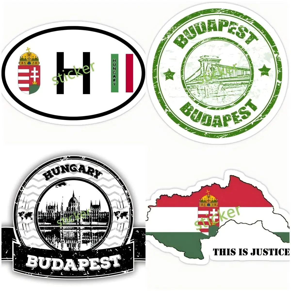 

Hungary flag Car Sticker Sunscreen Fashionable Decals Creative Graffiti Decor Decals Car Body Occlusion Scratch Decoration