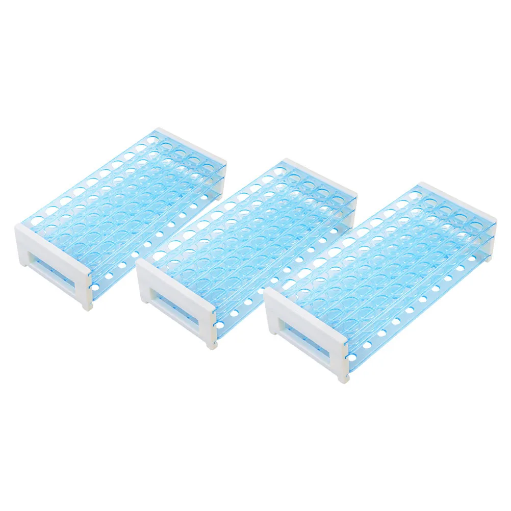 

3Pcs Test Tube Rack Laboratory Test Tube Holder 50 Holes Durable PP Material for 16mm Tubes Storage Organizer Vials Bottles Rack