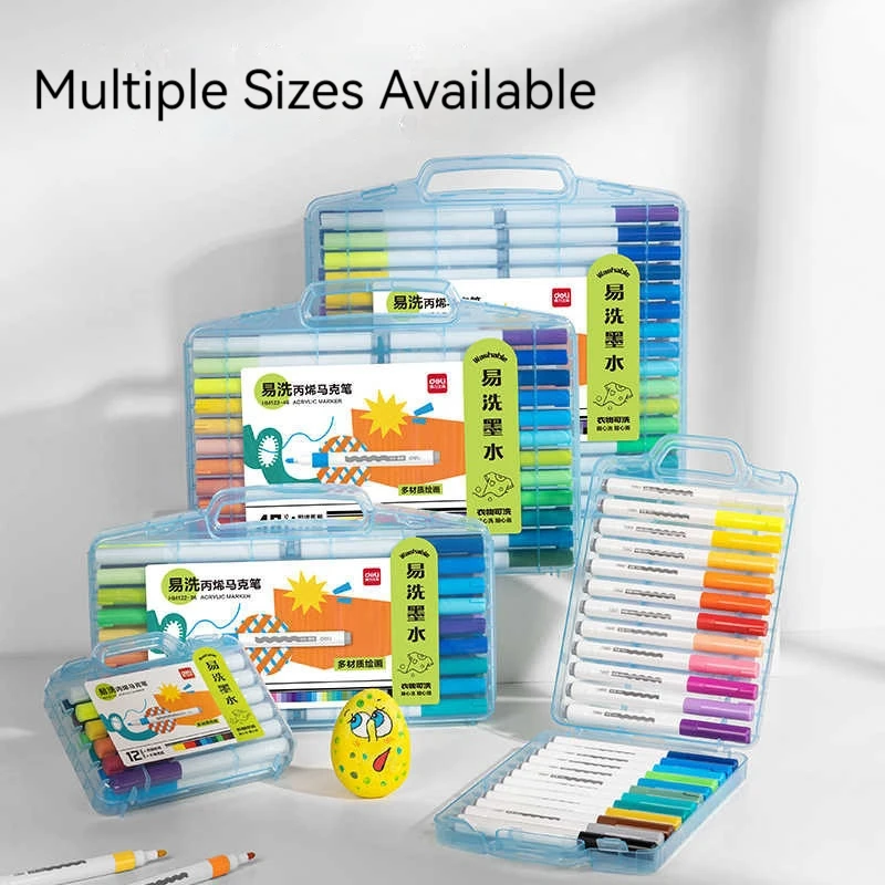 

24/48 Color Art Markers Anti-Slip Washable Brush Color Pen Children Quick-Drying Art Marker School Kids Drawing Supplies