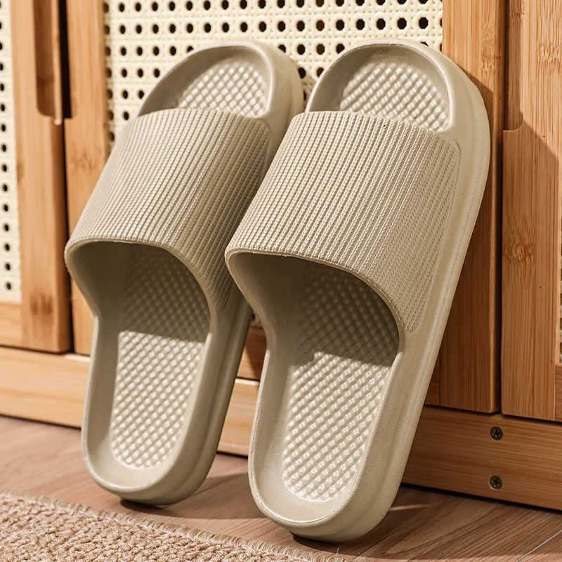 

Мужские домашние тапочки на толстой платформе, модные, с мягкой подошвой из ЭВА, для дома, летние, нескользящие, 2026