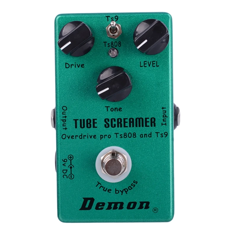 

Demonfx Tube Screamer, гитарная педаль эффектов 2 в 1, гитарная педаль Overdrive, аксессуары для гитары True Bypass