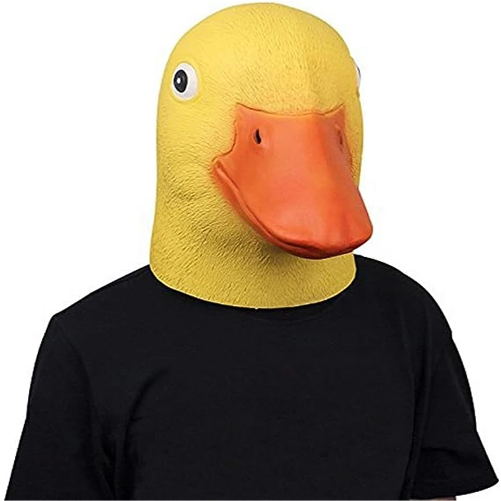 Halloween Deluxe Mask Duck Head Mask Latex Animal Mask Novelty Duck bill costume