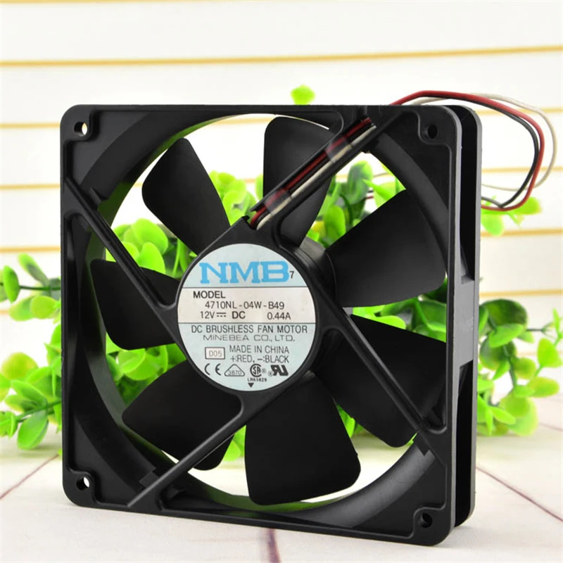 Original H3C 6503 switch fan NMB 4710NL-04W-B49 12025 12V 0.44A projector chassis cooling fan 3 wires image 2