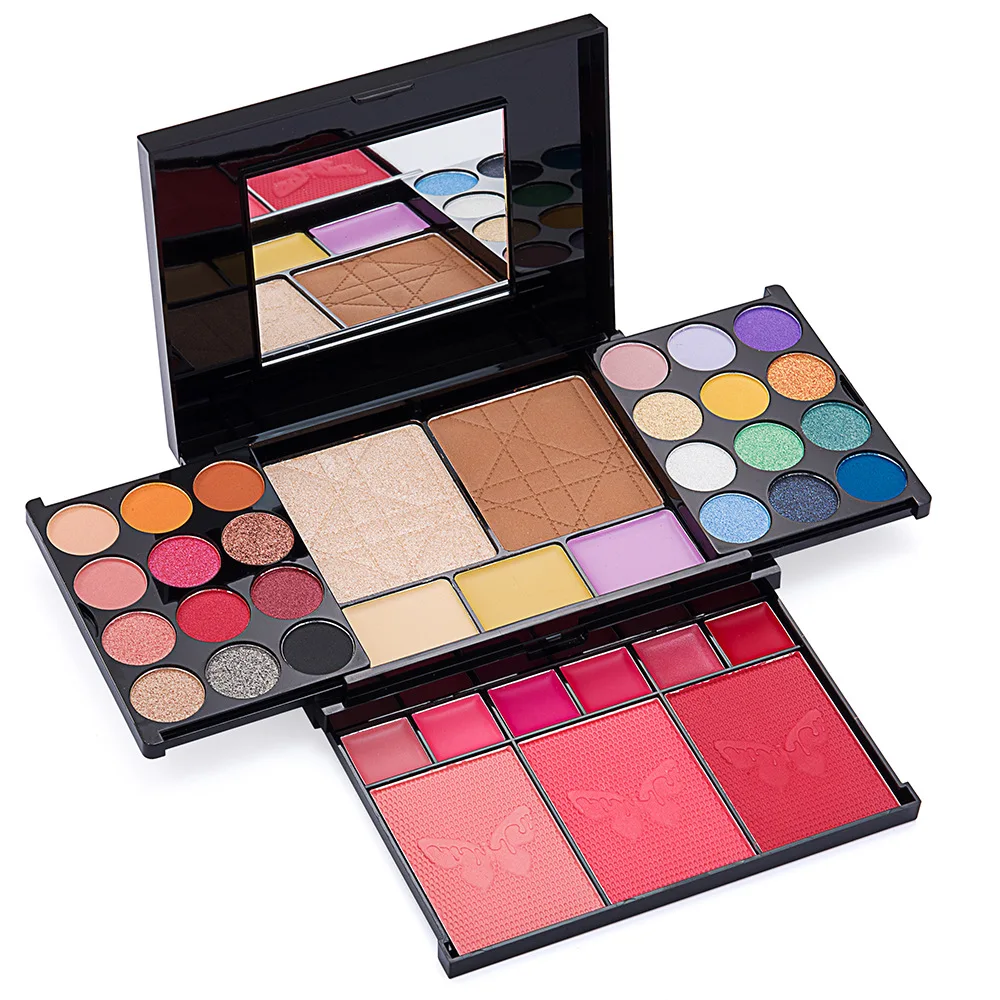 Kit de maquillaje para mujer, juego de maquillaje todo en uno con 38 colores, sombra de ojos, brochas de maquillaje, brillo de labios, espejo