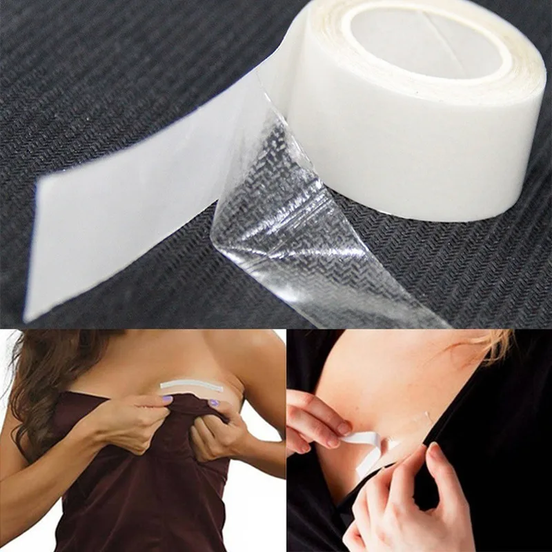 

5Waterproof Dress Cloth Tape Double-sided Secret Body Adhesive Breast Bra Strip Safe Transparent Clear Lingerie Tape 5M sex