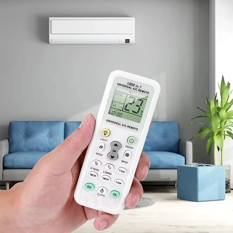 Air Conditioning Universal Remote Control One Click Settings For Sharp Samsung Fujitsu Haier Without Code LCD Display 1000 In 1