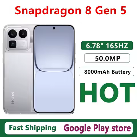 Original Realme Neo 8 Mobile Phone Snapdragon 8 Gen 5 OTA 6.78" AMOLED 165HZ 50.0MP Camera 8000mAh 80W Charge IP69 Waterproof