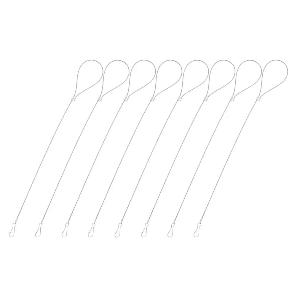8Pcs Stainless Steel Adjustable Gate Latch Cable Pull Heavy Duty Safety Cord Backyard Garden Fence Opener Fall Prevention
