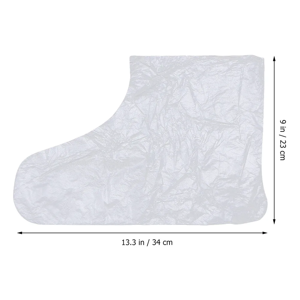 500Pcs Transparent Disposable Foot Covers Thin Film Protective One-Off Foot Sleeve for Pedicure Lightweight Shoe Booties
