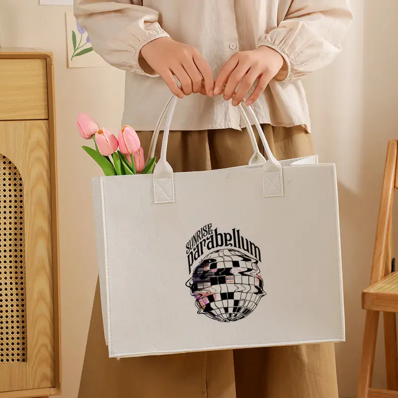 Disco Elysium Tote Bag Organizer Large Capacity Travel Shoulder Bags Fashion White Large Felt Bags Fan Gift for Women