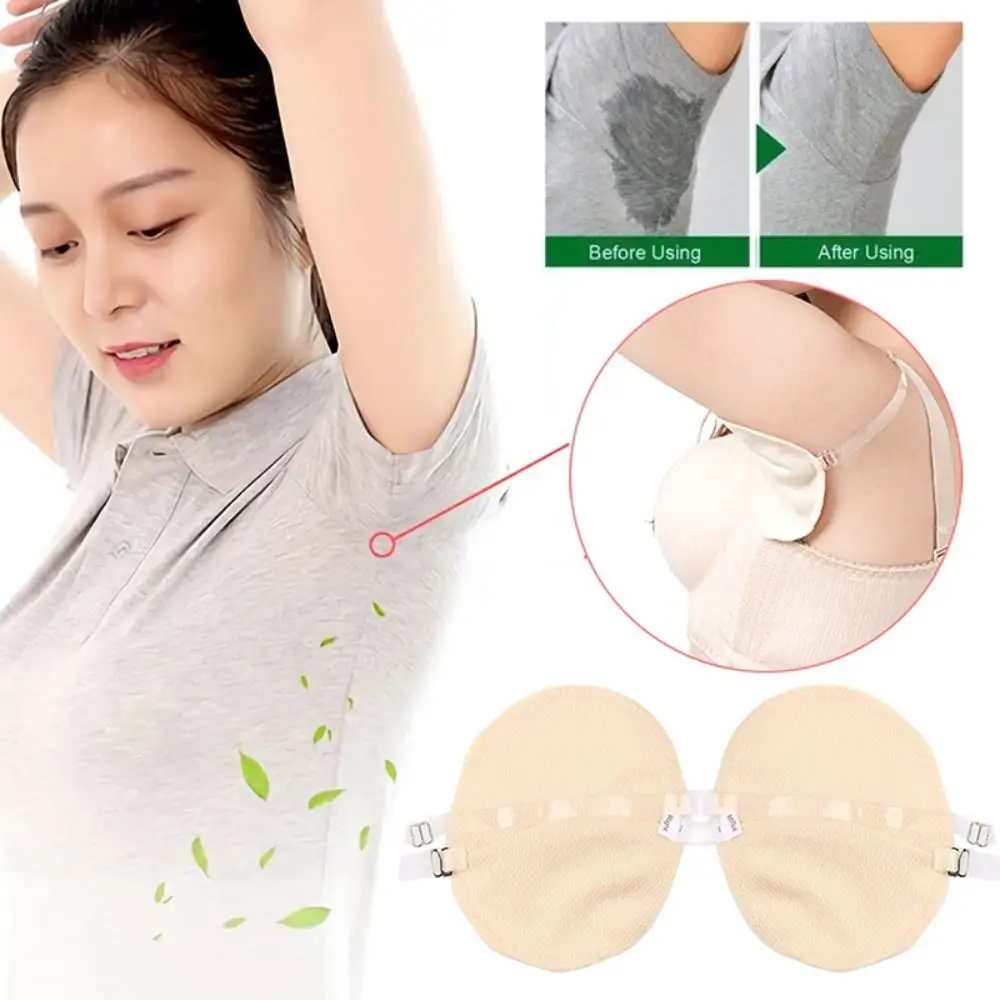2PCS Quick-drying Underarm Sweat Shield Pad Reusable Anti Perspiration Sweat Pads Water-absorbing Washable Armpit Sweat Pad