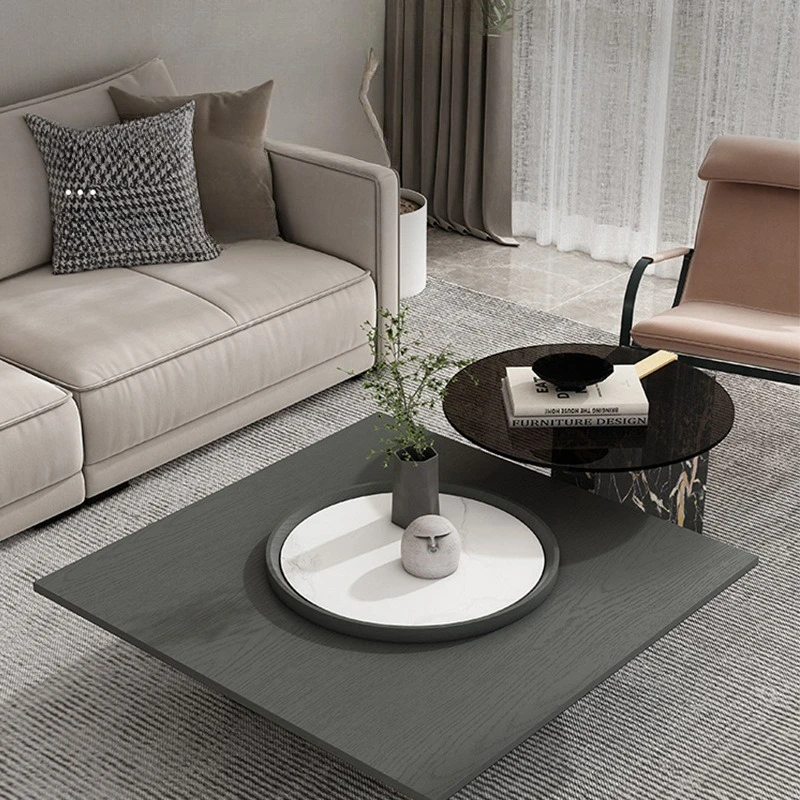 Square Suspended Coffee Tables Italian Light Luxury Inverted Triangle Coffee Tables Small Living Room Furniture Mesa JT50C