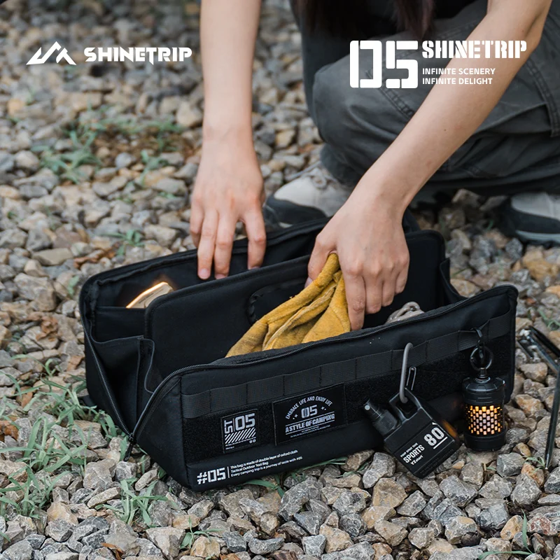 Multi-functional Foldable Camping Storage Bag ShineTrip 8.5L Portable Outdoor Tool Accessories Sundries Storage Bag with Divider