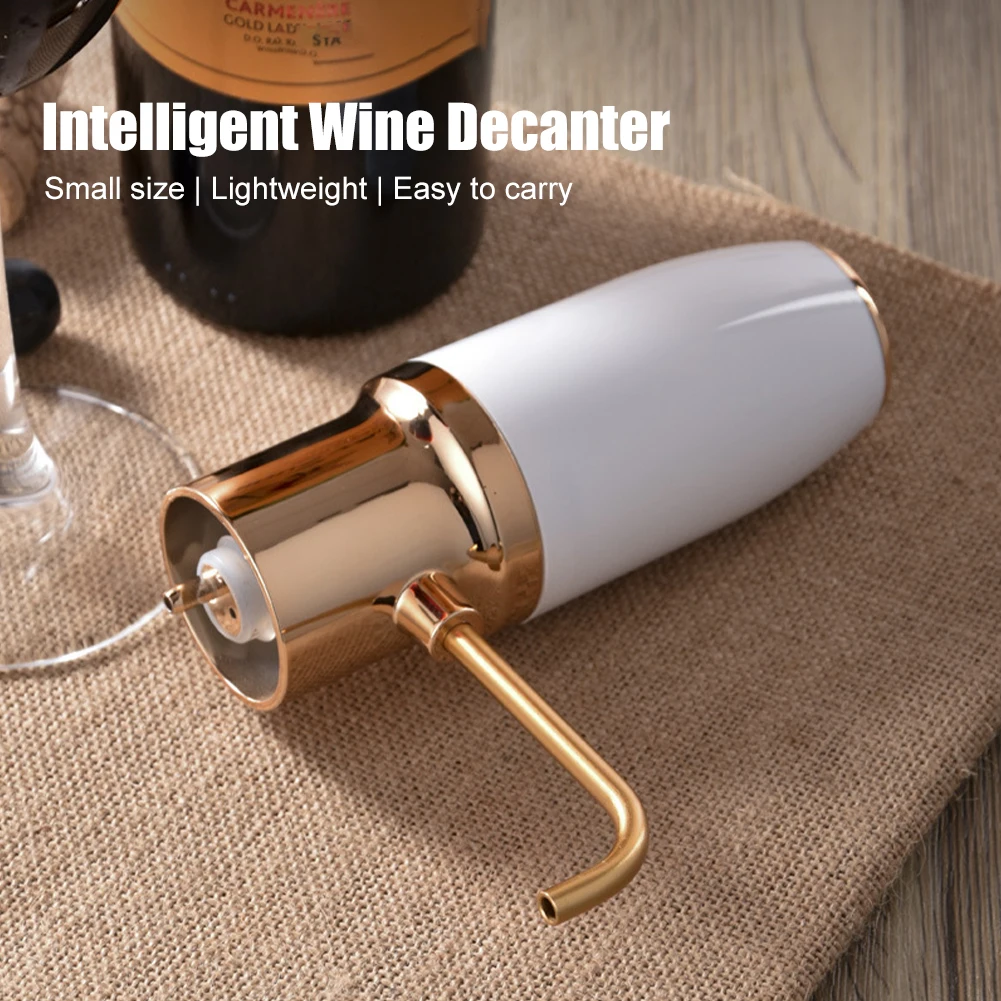 Electric Wine Aerator And Dispenser One Touch Quick Sobering Decanter USB Charging Automatic Wine Pourer For Kitchen Bar Party