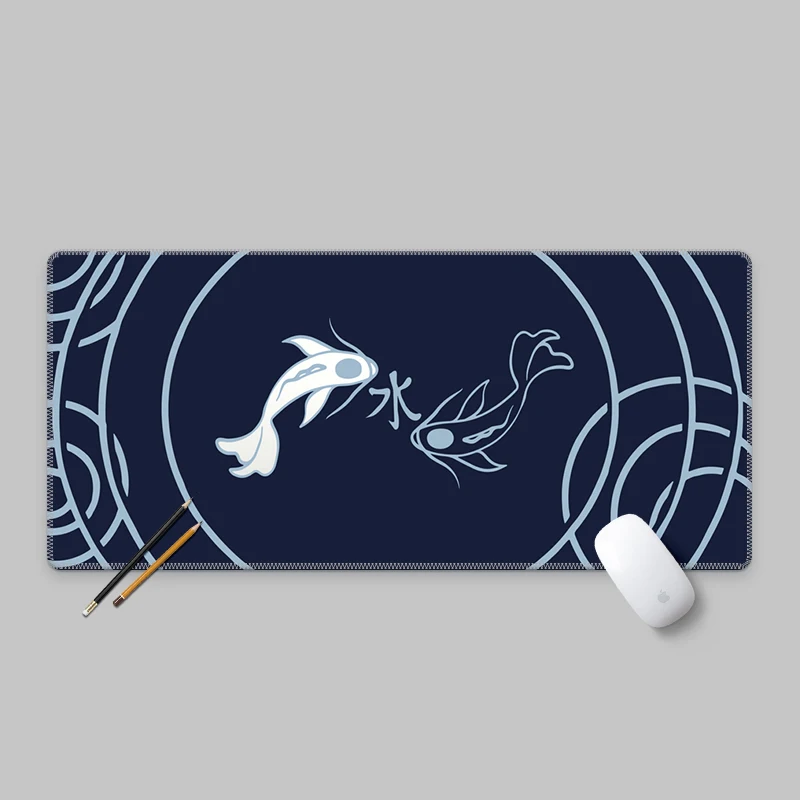 マウスパッドブルーデスクマットゲームマットパッドテーブルオフィスゲーマーアクセサリーキーボードマットシンプルな水鯉マウスパッドゲーマーラグ
