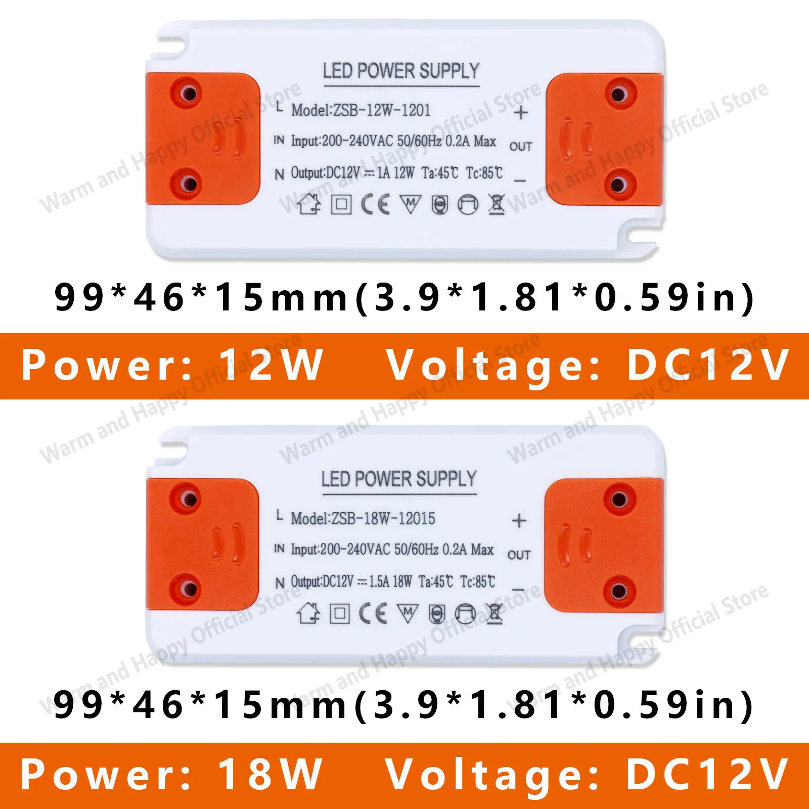 Driver for Leds 12 Volt Power Supply 12W 18W 24W 36W 60W 120W 220V Led Lamp String Lights  Driver Lighting Transformer