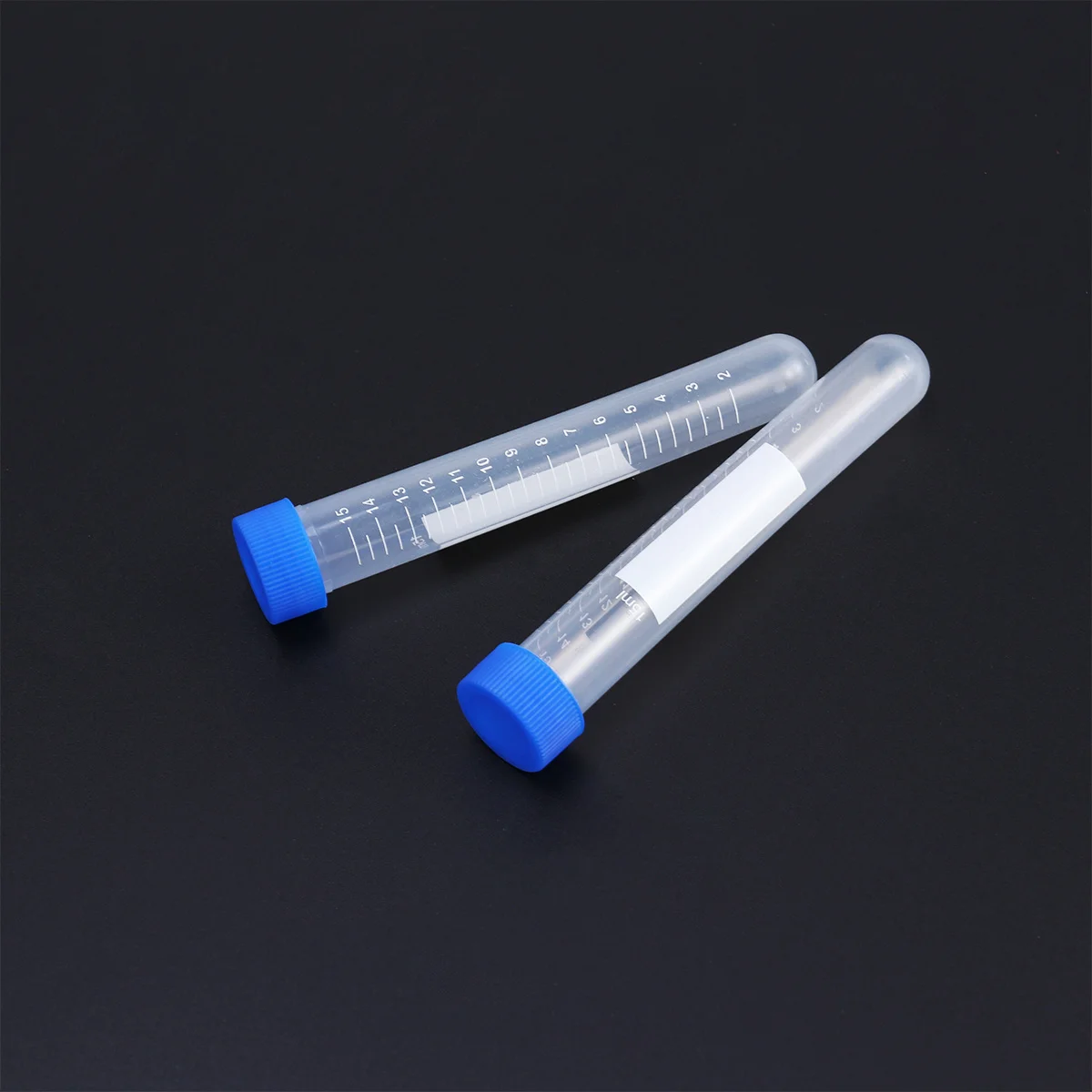 50Pcs 15ml Centrifuge Tubes Round Bottom Transparent Leakproof Screw Cap Accurate Measurement Scale Sample Container for Lab