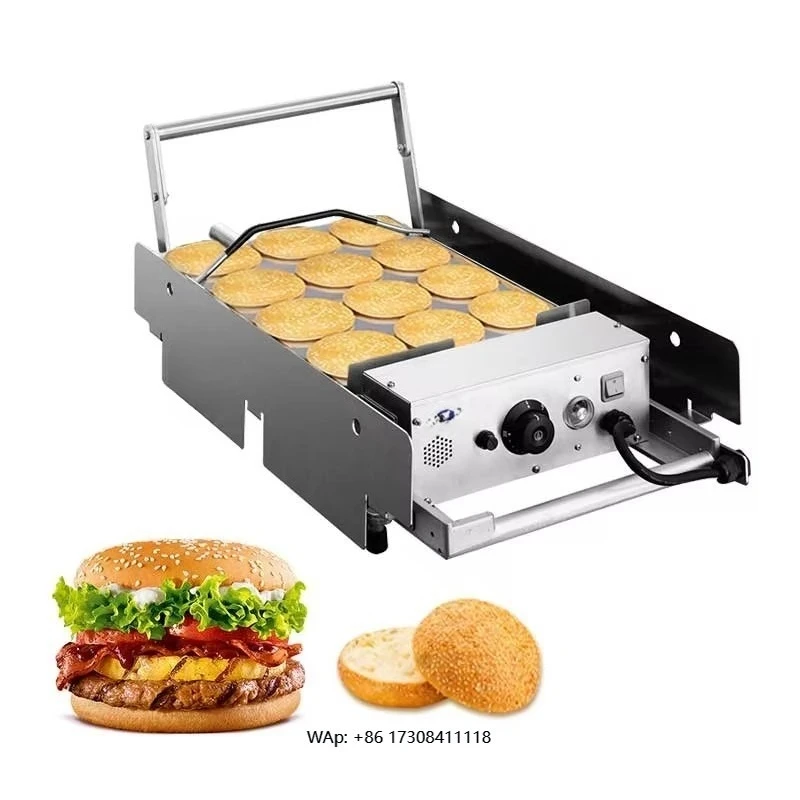 High Performance Hamburger Bread Machine Double Layer Automatic Hamburger Machine Fast Heating Efficient Hamburger Machine