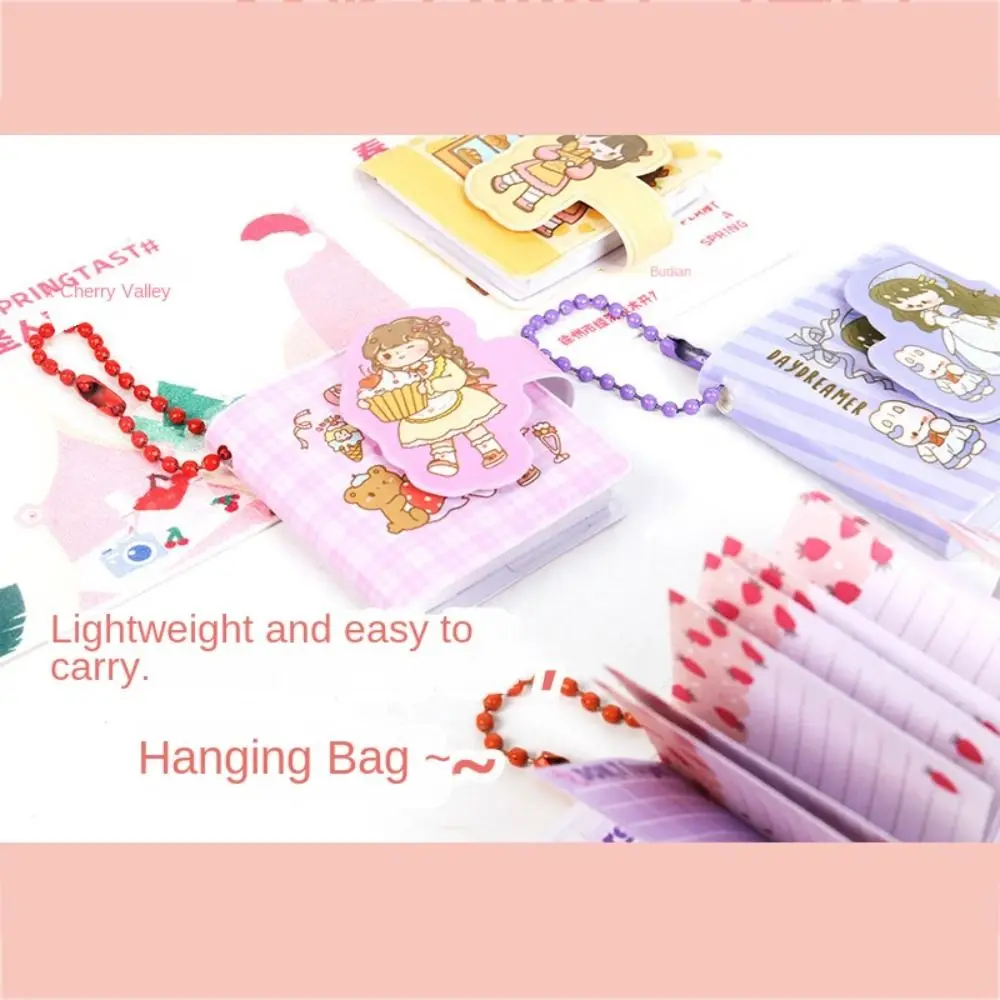 Pocket Notepad with Keychain Smalll Mini Notebook Mini Writing Pad Pocket Notepad Fruit Portable Office School Supply