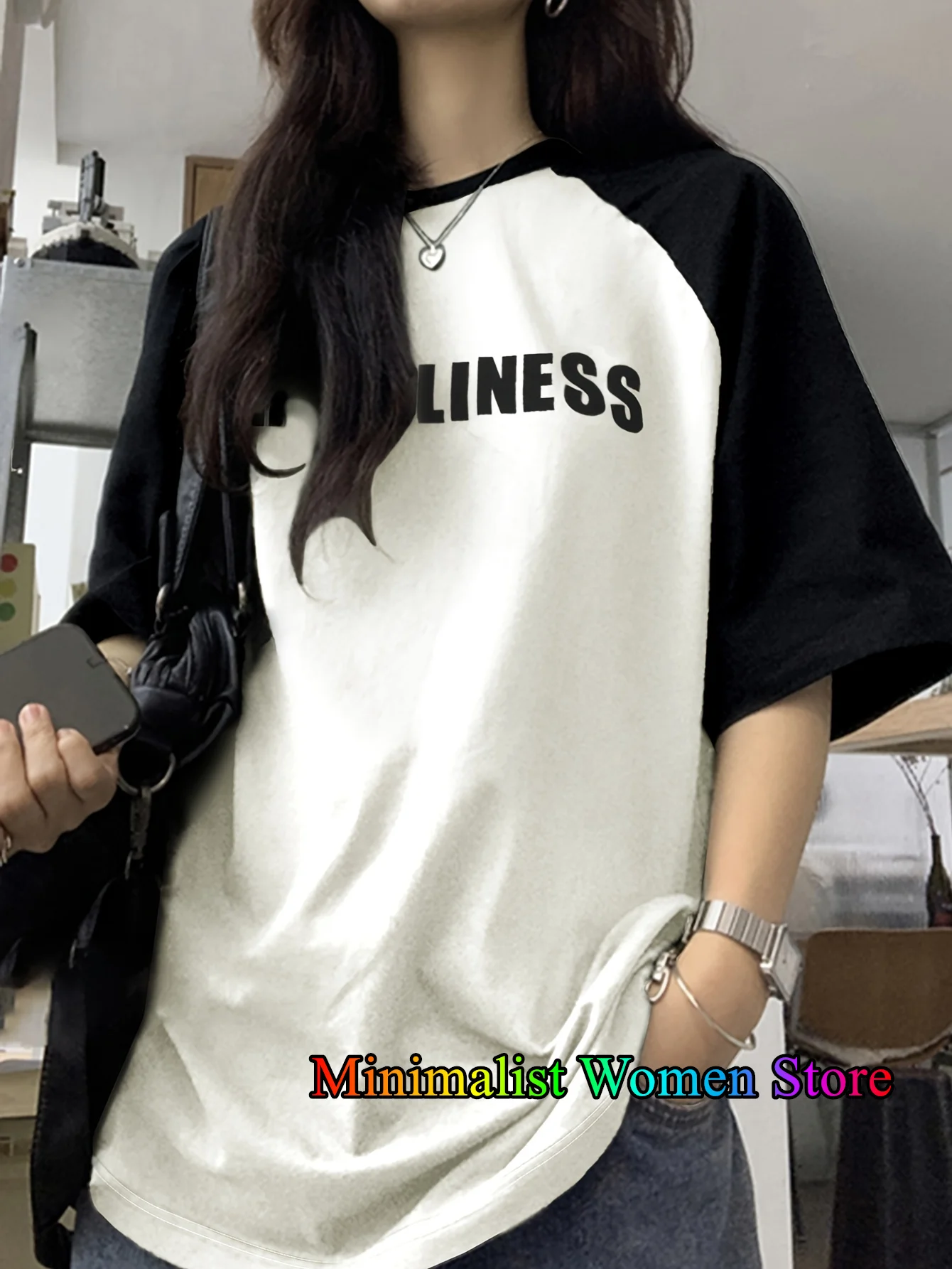 Novedad de verano, camiseta con estampado de letras para mujer, camisetas Harajuku de manga corta de retazos, camiseta deportiva de fútbol Y2K, Tops holgados de gran tamaño