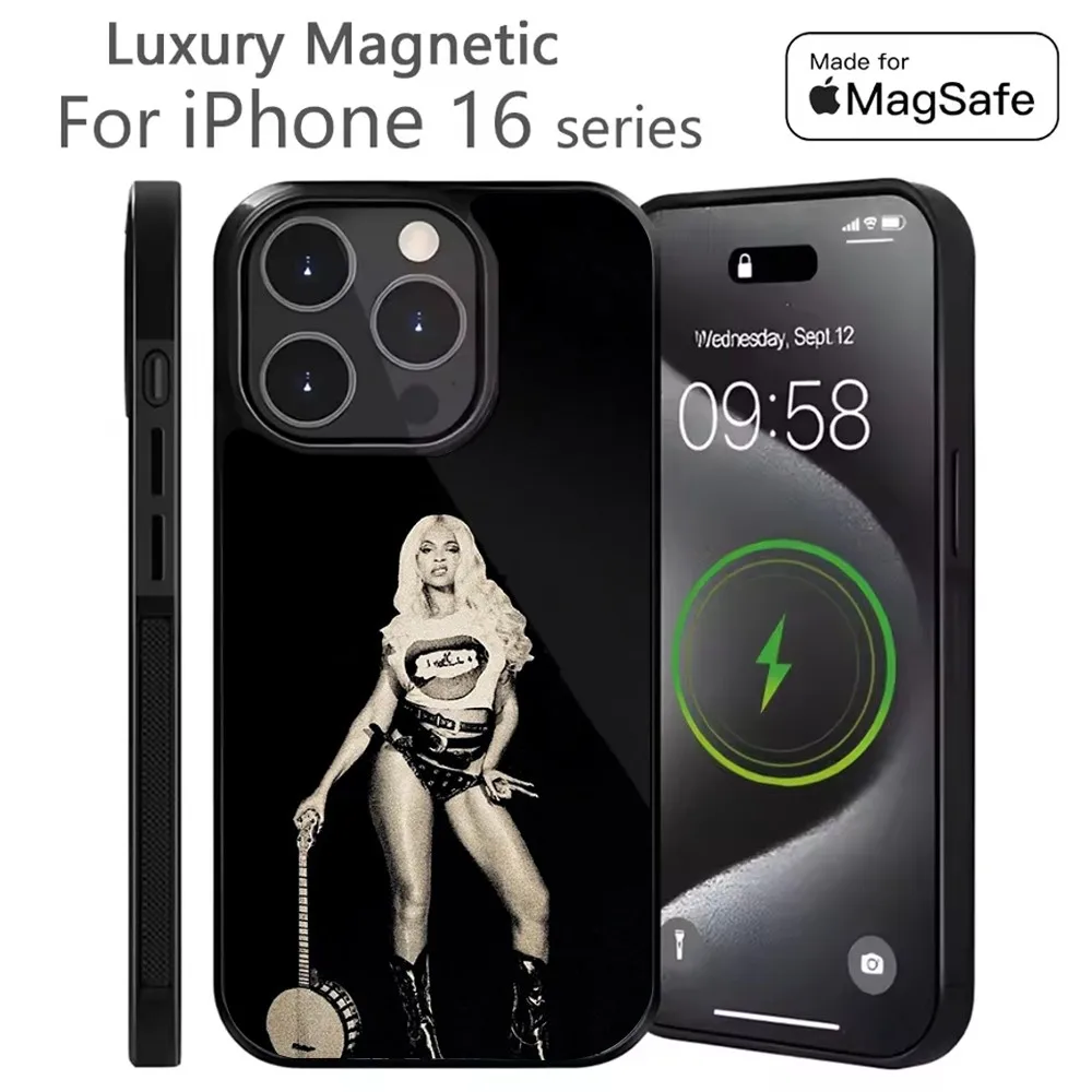 

B-Beyonce COWBOY C-CARTER Phone Case For iPhone 16,15,14,13,12,11,Plus,Pro,Max Mini Magsafe Magnetic Wireless Charging