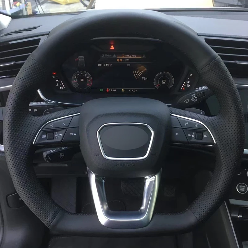 

`Чехол на руль для ручного шитья для Audi Q5 2020, кожа из микрофибры
