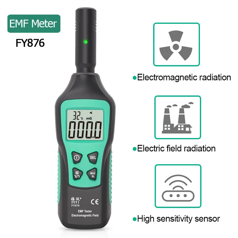 Domowy miernik EMF detektor promieniowania elektromagnetycznego ręczny precyzyjny Monitor promieniowania elektromagnetycznego